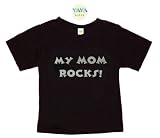 My Mom Rocks metallic silver T-shirt