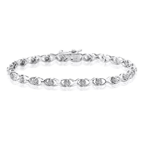 10K White Gold 1/4 ct. Diamond Tennis Bracelet