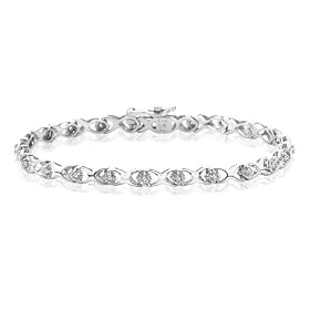 10K White Gold 1/4 ct. Diamond Tennis Bracelet by 