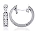 10k White Gold Diamond Huggies (1/4 cttw, K Color, I3 Clarity)