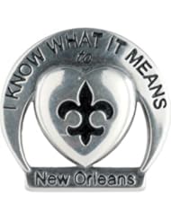 21.00X22.00 MM Sterling Silver I Love New Orleans Badge Pin