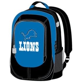 Detroit Lions NFL Backpack with Embroidered Team Logo
