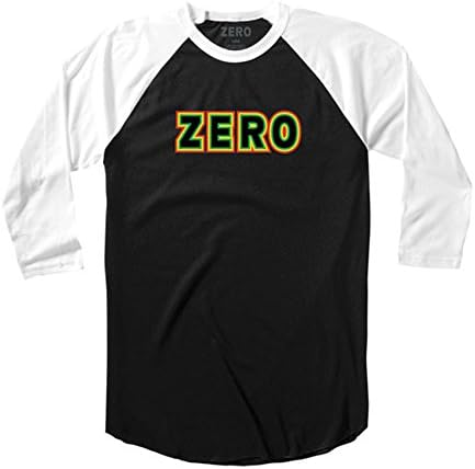 Zero Rasta Bold Jersey Men's T-Shirt (Medium, Black/White)