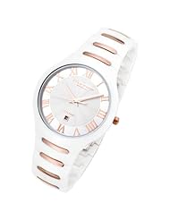 Cirros Milan by Rougois Empire Series White with Rose Gold Trim Ceramic Watch