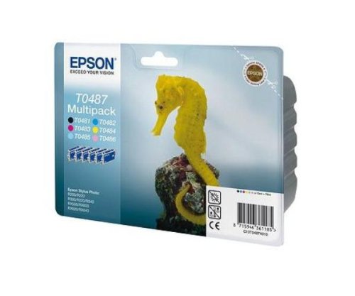 Epson Original T0487 Six Pack (Black, Cyan, Magenta, Yellow, Light Cyan, Light Magenta)