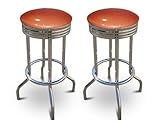 2 Glitter Copper Vinyl Specialty / Custom Barstools Set