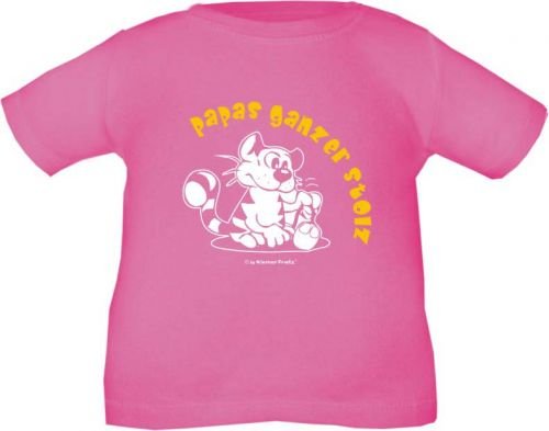 Kinder T-Shirt Papas ganzer Stolz NEU (Farbe fuchsia) (Größe 98/104)