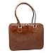 Mango Tango Distressed Faux Leather Laptop Bag - Brown (18")