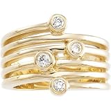 14K Two Tone Gold Diamond Right Hand Diamond Ring (0.25 ctw, G-H, SI1)