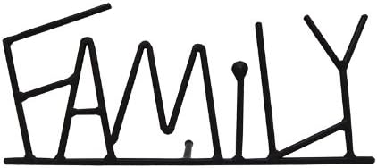 Pretty Valley Home - Classic Handmade Iron Inspiration "Family" Decorative Display Sign