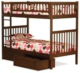 Arizona Twin Bunk Bed with Raised Panel Underbed Storage by Atlantic Furnit ....