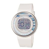 Women White Watch, Casio Womens Digital White Round Resin Strap Watch