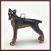 MiniPets Sterling Silver Enameled Doberman Pinscher Dog Charm