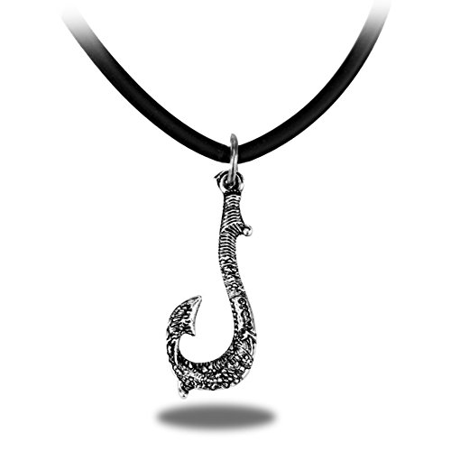 Fish Hook Maui Necklace Silver