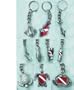 Quality, Realistic and Life-like Key Chains - Dolphin, Shark, Manatee, Sea Turtle, Stingray, Moray Eel, Scuba Tank, scuba dive diving diver key chain scuba gear dive gear hammerhead shark teeth jaws ocean sea clown fish dive flag (Shark Jaw with Dive Flag)