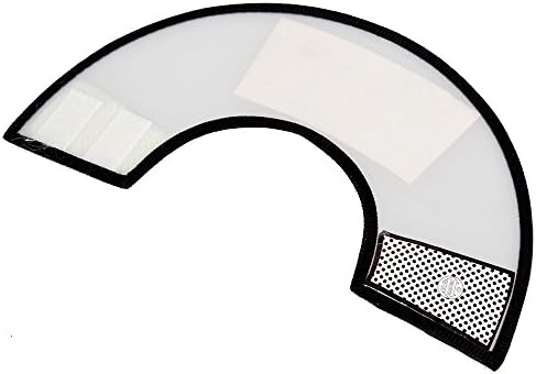 Dog E-Collar Elizabethan Translucent Wound Healing Cone Adjustable Head Neck Protector Pet Cat Cosmetic Bath Supplies Diameter of 2.17 x 3.94"