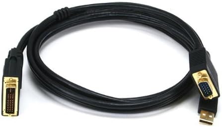 6ft 28AWG VGA &amp; USB (A Type) to M1-D (P&amp;D) Cable - Black By:MP