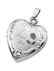 TRI COLOR I LOVE YOU HEART SHAPED LOCKET
