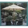Sunbrella Wooden Market Umbrella 11' Tilt Patio Tan New