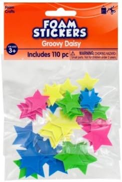 Bulk Buys Cg005 Glow In The Dark Foam Stars Stickers Pack Of 18