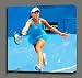 Ana Ivanovic Digital Oil Painting on Canvas Mounted W Gallery Wrap Style Framing 24X24X1.5"