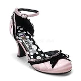 Womens Retro 20's Flapper Shoe (Baby Pink Satin;9)