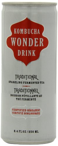 Kombucha Wonder Drink, Traditional, 8.4-Ounce Can (Pack of 24)