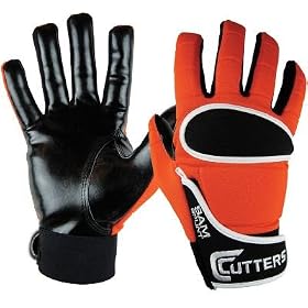 Cutters Adult Linebacker/Running Back Gloves - Medium White - Equipment - Football - Gloves - All Purpose