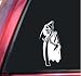 Grim Reaper Death White Vinyl Decal Sticker