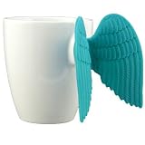 Pylones Angel Time Coffee Tea Cup Mug with Wings, Blue