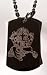 Hindu Lord Ganesh Statue Idol Meditation Religion Religious Logo Symbols - Military Dog Tag Luggage Tag Key Chain Metal Chain Necklace