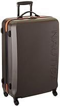 Nautica Ahoy 28 Inch Hardside Spinner, Grey/Grey/Orange, One Size
