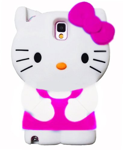 LliVEER 3D Cute Soft Gel Silicone Back Case for Samsung Galaxy note3 N9000/Hot Pink