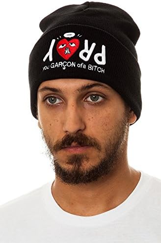 Agovikumoon Generic Hiphop Fashion Street Style Beanie (UNIF The Pray Beanie in Black)