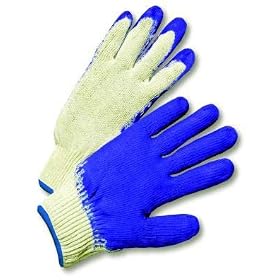 Blue Plam Coated gloves (10 Pairs per pack)