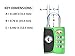 TSA Accepted 3 Digit Combination Luggage Lock for Travel Open Search Alert Indicator Heavy Duty, Sturdy, Quality Construction, Durable, Customs Friendly Free Ebook 2 Locks (1 Green and 1 Silver)