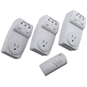 DSI Outlet Wireless Remote Wall Outlets, 3 Outlets with 1 Remote