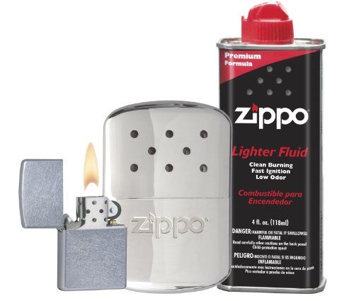 Zippo hand warmer gift set, chrome
