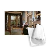 Victorian interior with seated lady by.. - Tea Towel 100% Cotton - Art247 - Tea Towel - 46x70cm