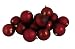 32ct Burgundy Shatterproof 4-Finish Christmas Ball Ornaments 3.25" (80mm)