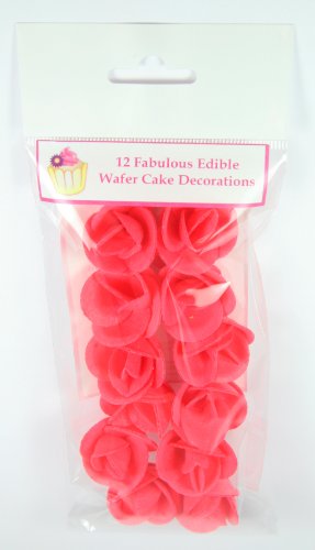 12 Red Roses- Beautiful Edible Cake Decorations 12 Red Roses- Beautiful Edible Cake Decorations picture