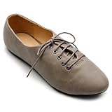 Ollio Womens Oxfords Ballet Flats Loafers Lace Ups Low Heels Multi Colored Shoes