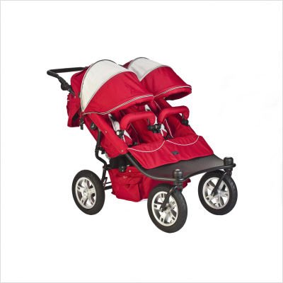 Tri Mode EX Twin Stroller Set in Candy Apple Color: Hot Chocolate