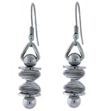 Stainless Steel Dangle Earring Swirl Design 316L by Bucasi FREE SHIPPING