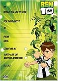 Ben 10 Party Invitations - 20 Ben 10 party invites