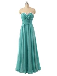 Cocktail Floor Length Chiffon Ruched Pleated Sequined Beaded Sweetheart Evening Dress/Prom Dress/Party Dress/Wedding Dress 