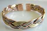 Magnetic Copper Brass Allum Cross Over Bracelet 30M