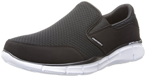 Skechers Sport Men's Equalizer Persistent Slip-On Sneaker,Black/White,11 M US