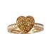 14K Yellow & White Diamond Heart Ring