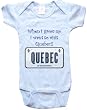 WHEN I GROW UP I WANT TO VISIT QUEBEC - BigBoyMusic Baby Designs - White, Blue or Pink Onesie / Baby T-shirt